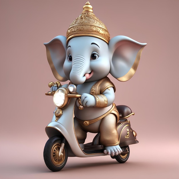 Ganesha va in bicicletta ganesh