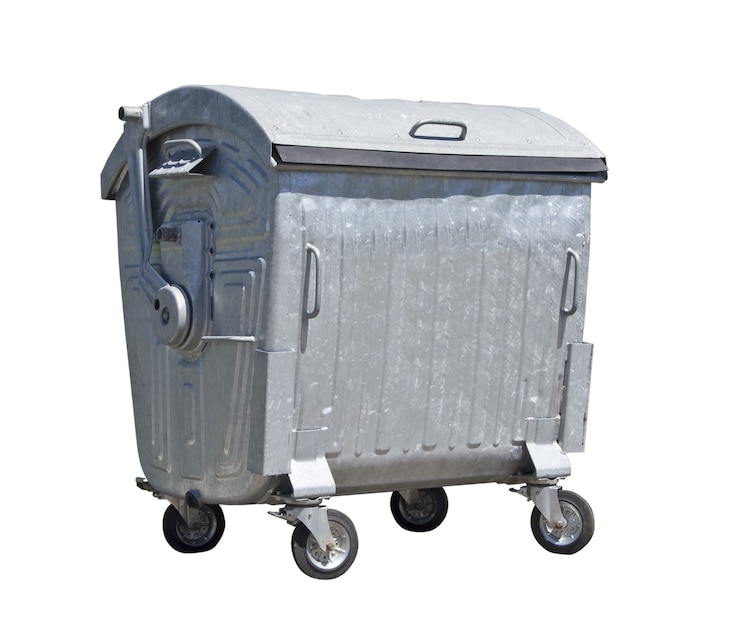 Photo garbage bin. isolated