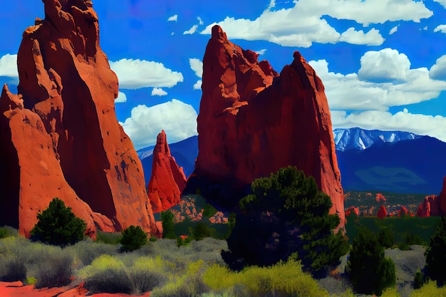 Garden of the Gods Colorado realistico Generativo Ai