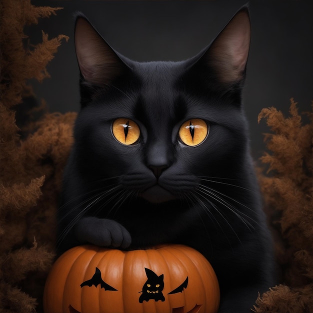 Gato negro di Halloween