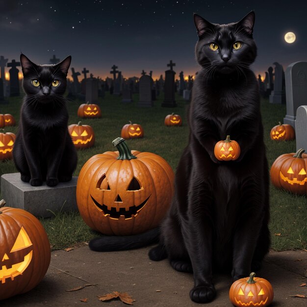 gatti di Halloween