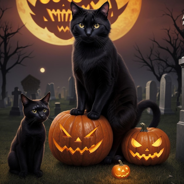gatti di Halloween