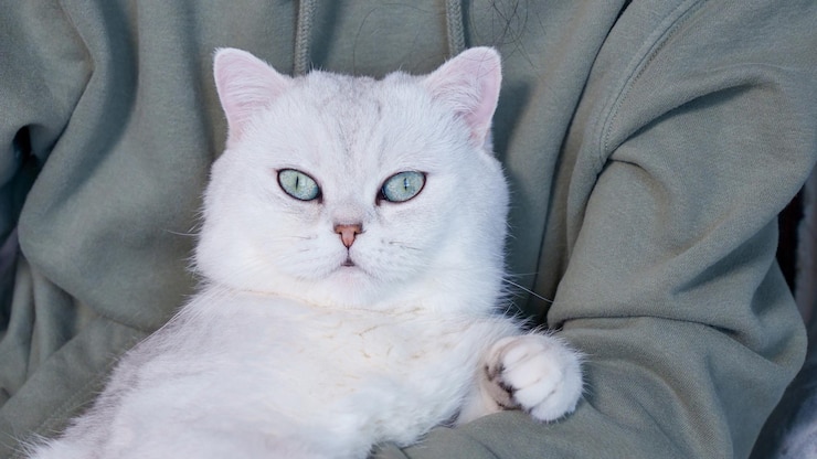 Foto gattino birichino che guarda l'obbiettivo su sfondo verde