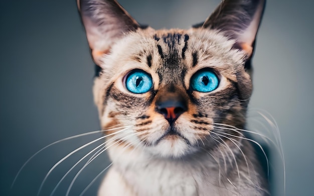 Gatto carino con gli occhi azzurri