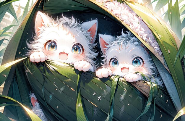Gatto carino gattini carini gattino carino seduto nel campo di fiori anime gatto carino anime gattino c