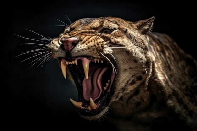 Gatto dai denti a sciabola smilodon animale estinto