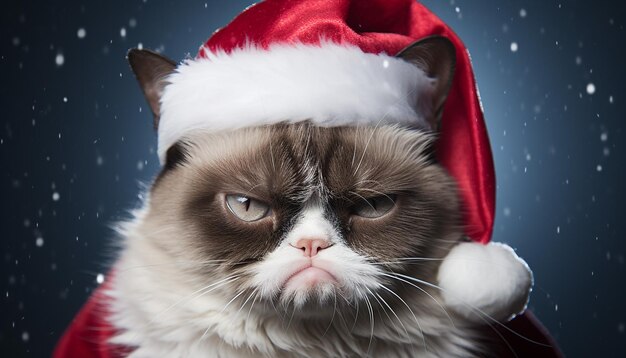gatto di Natale scontroso
