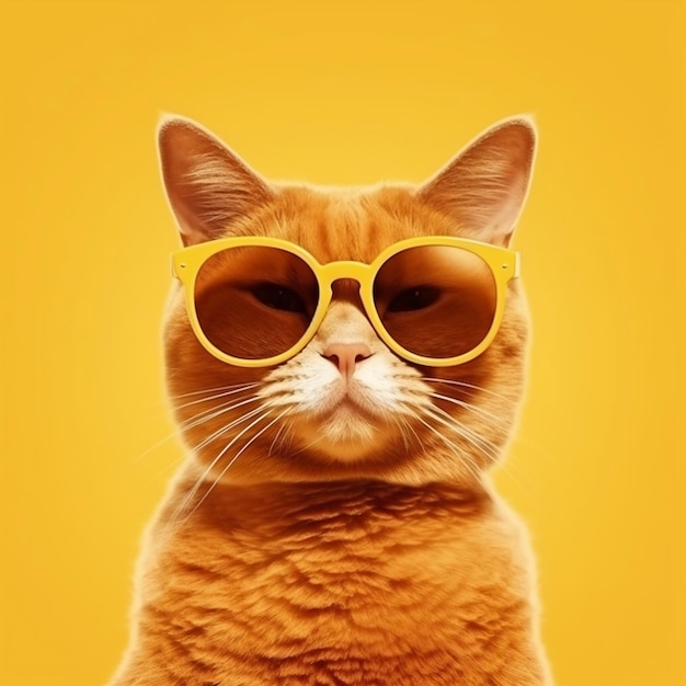 Gatto divertente che indossa occhiali da sole Generativo Ai