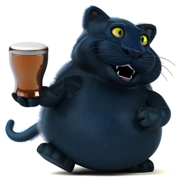 Gatto divertente - Illustrazione 3D