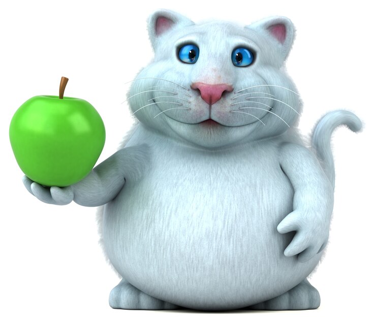 Foto gatto divertente - illustrazione 3d
