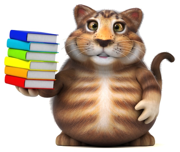 Gatto divertente - Illustrazione 3D