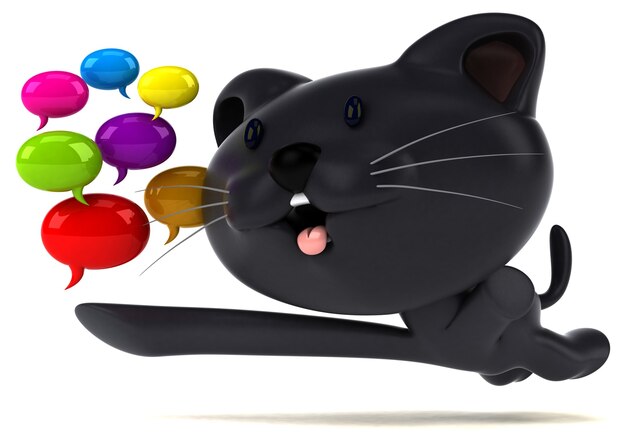 Gatto divertente - Illustrazione 3D