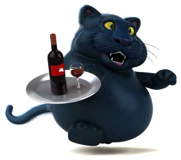 Gatto divertente - Illustrazione 3D
