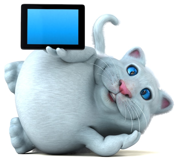 Gatto divertente - Illustrazione 3D