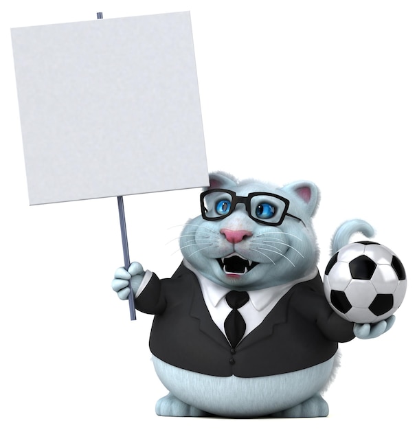 Gatto divertente - illustrazione 3D