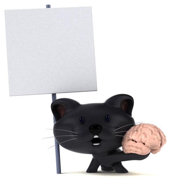 Gatto divertente - illustrazione 3D
