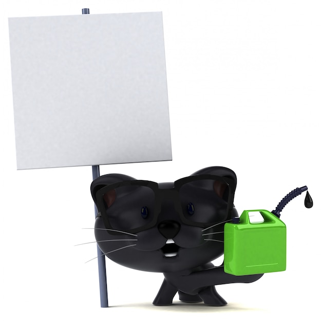 Gatto divertente - illustrazione 3D