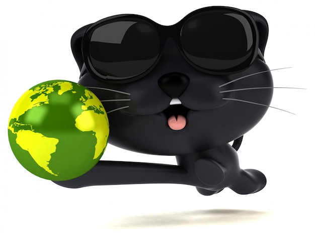 Gatto divertente - illustrazione 3D