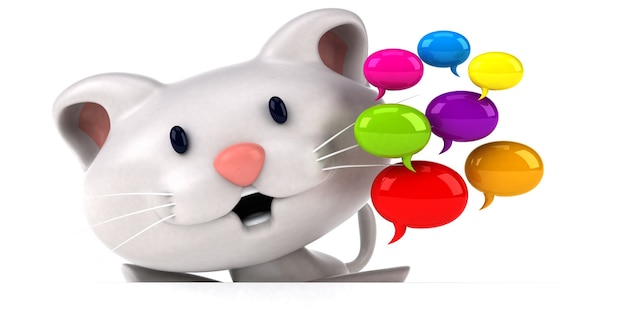 Gatto divertente - illustrazione 3D