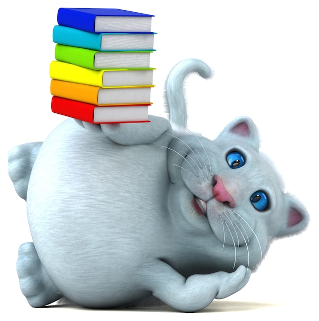 Gatto divertente - illustrazione 3D