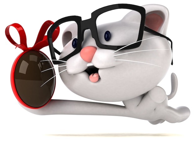 Gatto divertente - Illustrazione 3D