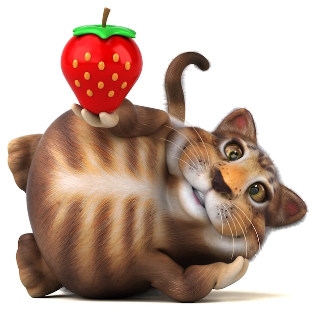 Gatto divertente - illustrazione 3D