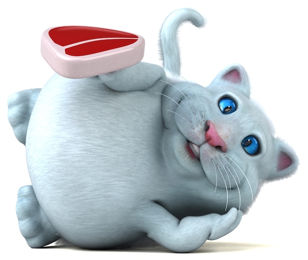 Gatto divertente - Illustrazione 3D