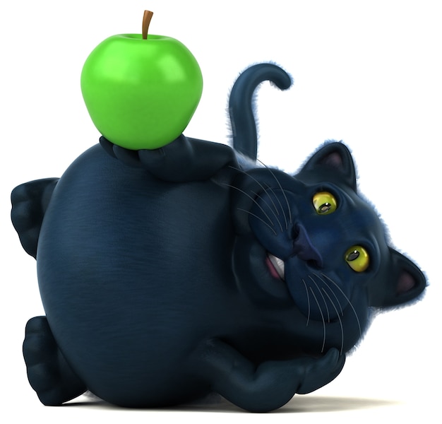 Gatto divertente - Illustrazione 3D