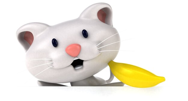 Gatto divertente - Illustrazione 3D