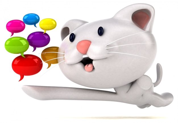 Gatto divertente - Illustrazione 3D