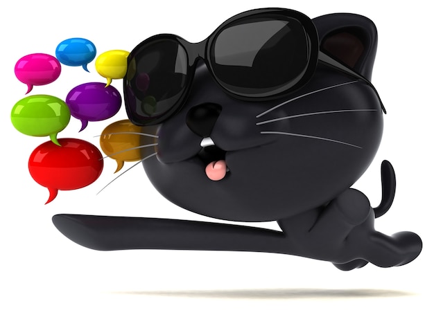 Gatto divertente - Illustrazione 3D