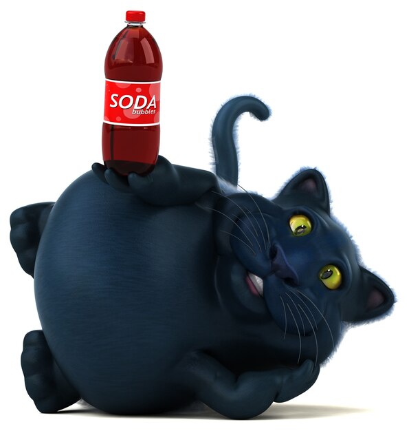 Gatto divertente - Illustrazione 3D