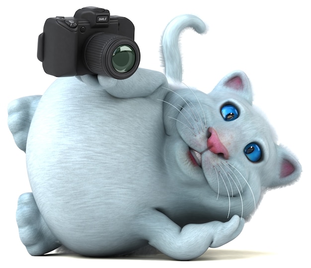 Gatto divertente - Illustrazione 3D