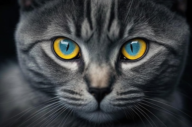 Gatto domestico dagli occhi gialli