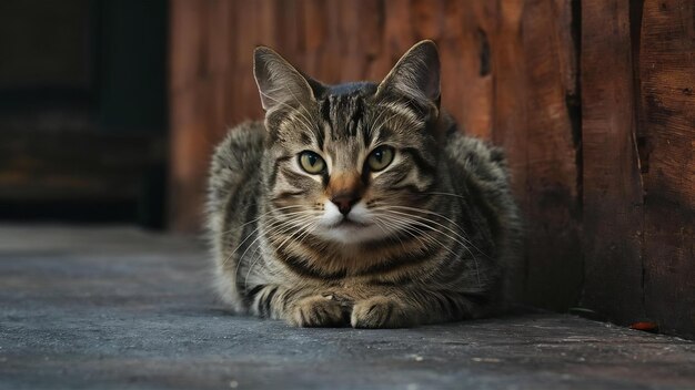 Gatto grigio tabby