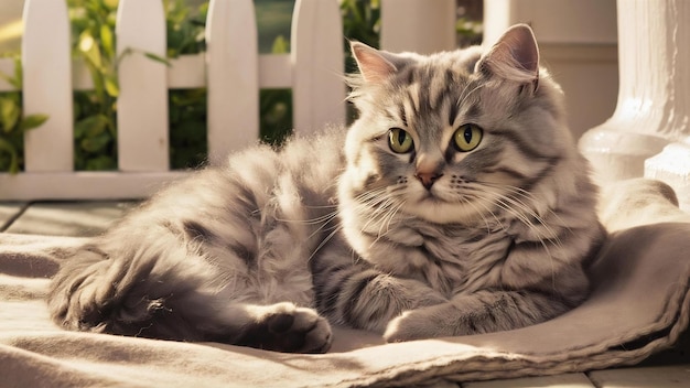 Gatto grigio tabby