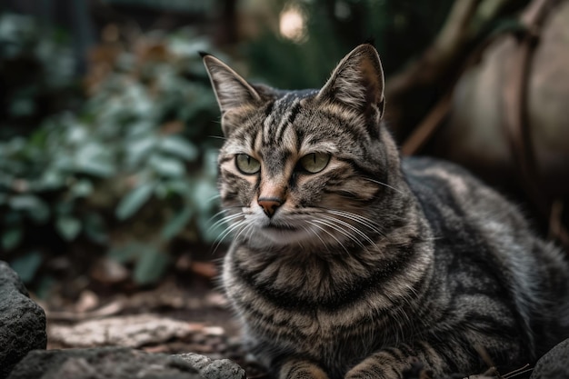 Gatto in giardino IA generativa