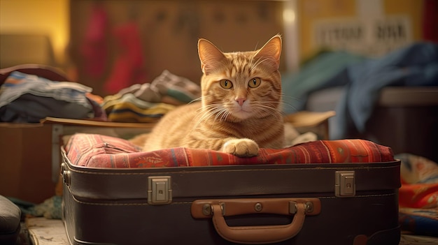 gatto in vacanza ai generativo