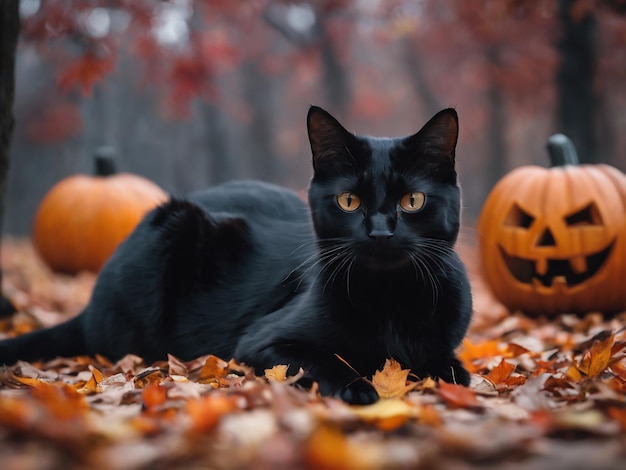 Gatto nero halloween