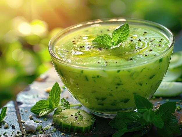 Gazpacho di cetriolo con menta