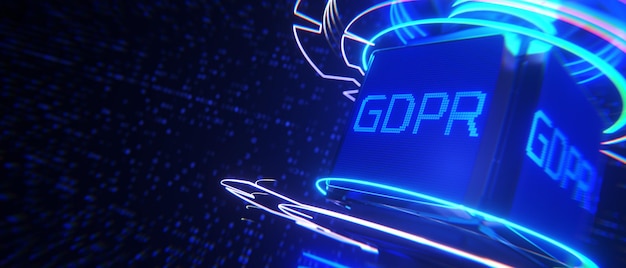 GDPR regolamento generale sulla protezione dei dati 3d rendering