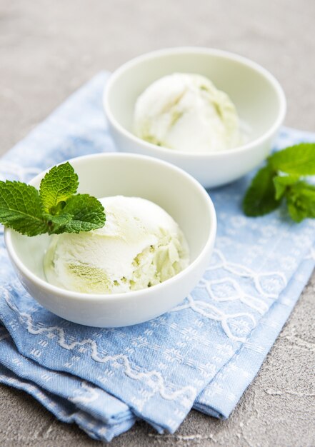 Gelato alla menta verde