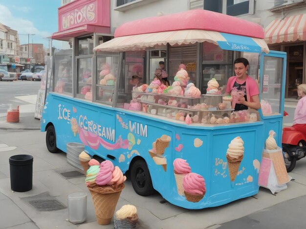 gelato bellissimo primo piano immagine generata