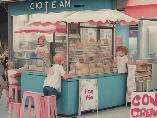 gelato bellissimo primo piano immagine generata