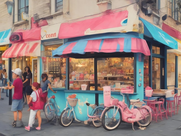 gelato bellissimo primo piano immagine generata