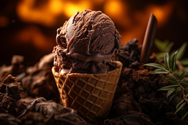 Gelato di cioccolato estivo