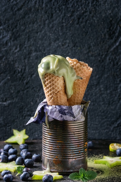 Gelato elastico morbido al tè verde