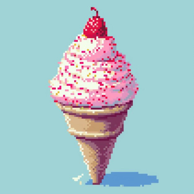 Gelato in stile pixel art AI generativo