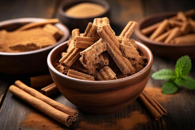 Gelato messicano al cioccolato con pezzi di churro