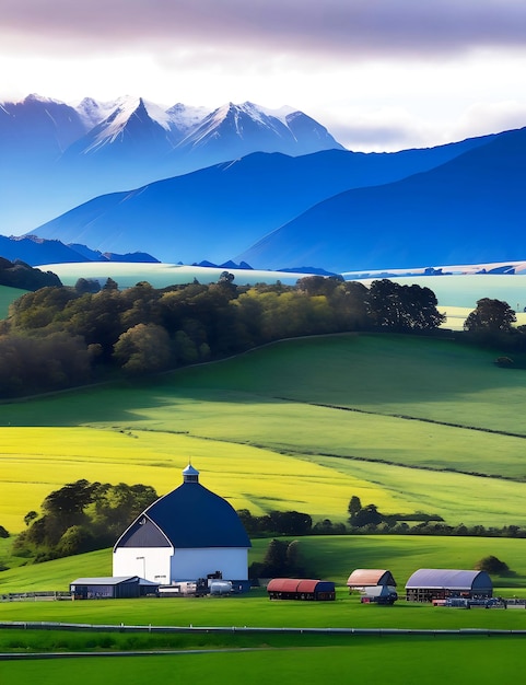 Generata la fattoria della Nuova Zelanda serena